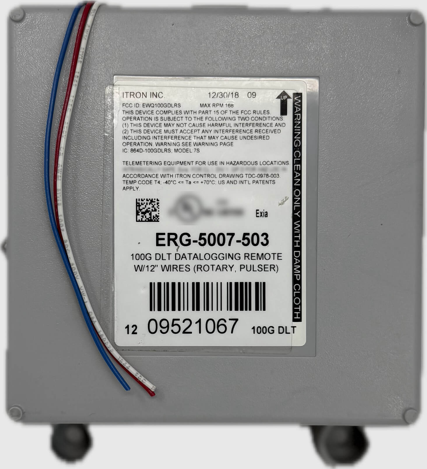 USS Refurbished 100G Datalogging Remote Gas Endpoint Module w/ 12' Cable - Rotary, Pulser, 10-pack
