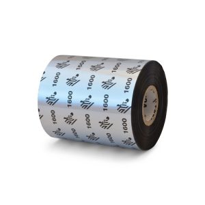01600BK08345 - Zebra 3.27" x 1,476' 1600 Wax Ribbon (Case)