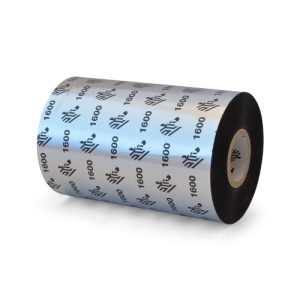 01600BK11005 - Zebra 4.33" x 164' 1600 Wax Ribbon