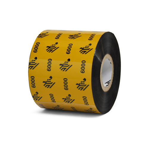 06000BK06045-EA - Zebra 2.36" x 1,476' 6000 Wax Ribbon (Roll)