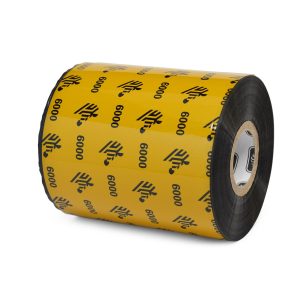 06000BK08345 - Zebra 3.27" x 1,476' 6000 Wax Ribbon (Case)
