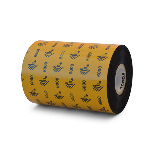 06000BK10245 - Zebra 4.02" x 1,476' 6000 Wax Ribbon (Case)