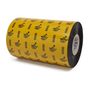 06000BK11045 - Zebra 4.33" x 1,476' 6000 Wax Ribbon (Case)