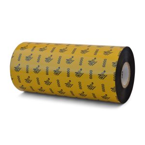 06000BK15645 - Zebra 6.16" x 1,476' 6000 Wax Ribbon (Case)