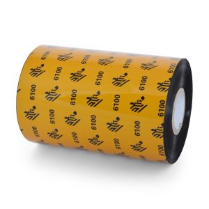 06100BK11045 - Zebra 4.33" x 1,476' 6100 Wax/Resin Ribbon (Case)