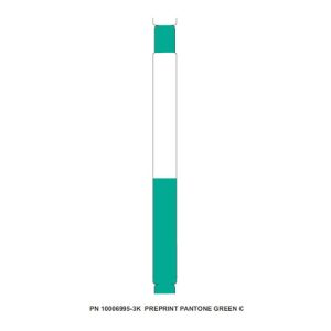 10006995-3K - Zebra 1" x 11" Z-Band Direct Wristband (Green) (Case)