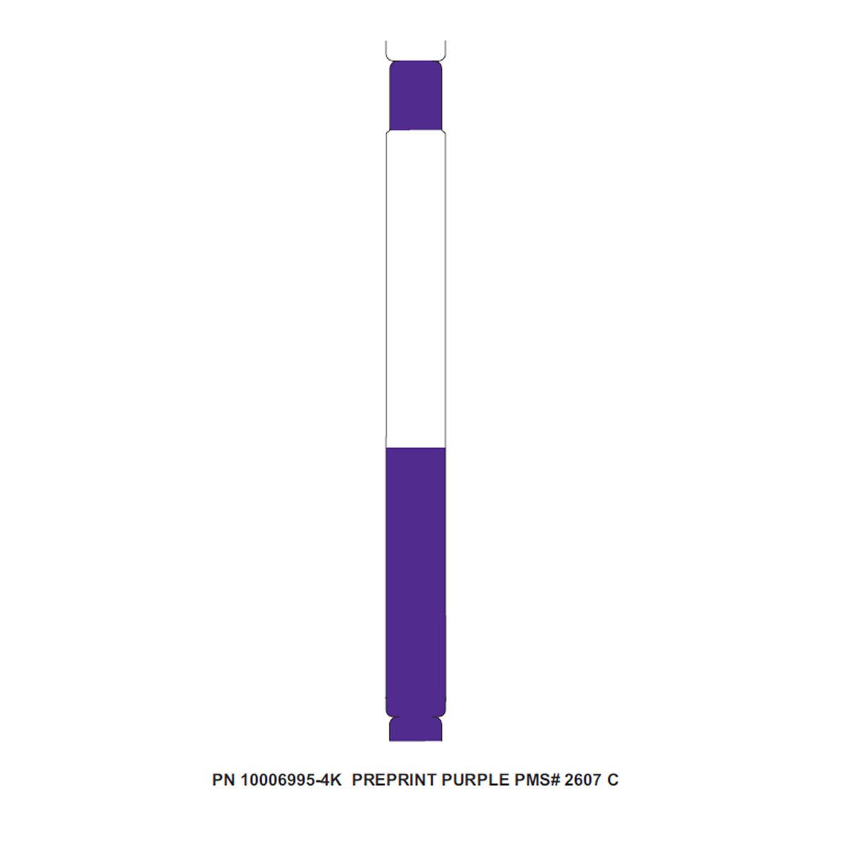 10006995-4K - Zebra 1" x 11" Z-Band Direct Wristband (Purple) (Case)