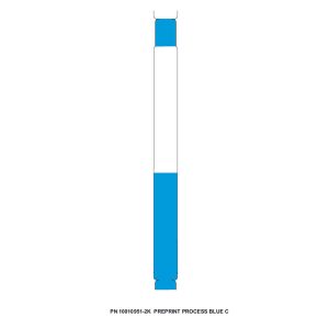 10010951-2K - Zebra 1" x 11" Z-Band Comfort Wristband (Blue) (Case) (Cartridge)
