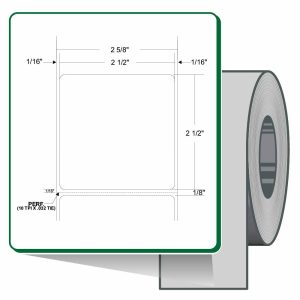 ZIPZXD10043598 - Zebra 2.5" x 2.5" Z-Xtreme 5000T Polyester Label (Box, 1" Core)