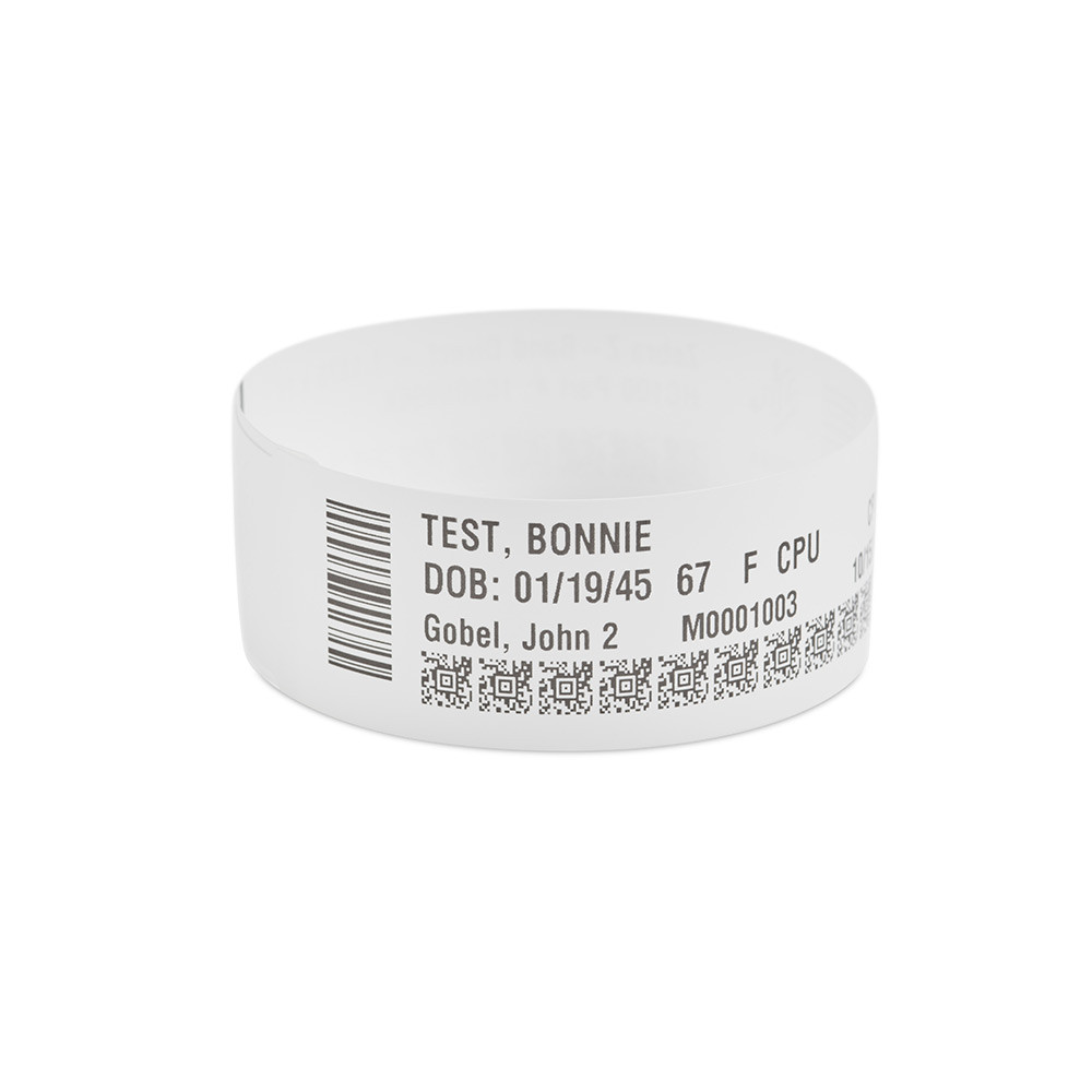10006996K - Zebra 1.19" x 11" Z-Band Direct Wristband (Case)