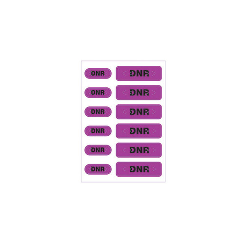 LB-ALERT-DNR-PUR - Zebra 2.5" x 3.5" Spot Alert DNR Wristband (Purple) (Case)