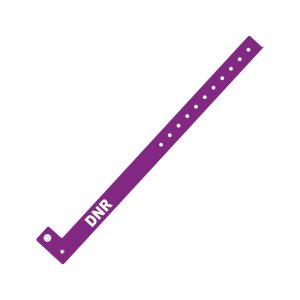 PS-DNR-PUR - Zebra 0.63" x 10" Slim Alert DNR Wristband (Purple) (Case)