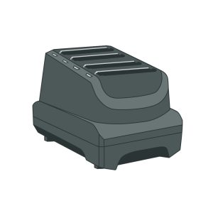 CRD9101-4001ER - Zebra Cradle for MC9090, MC9190, MC92xx – 4-Slot, Ethernet