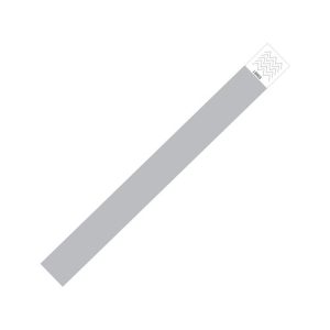TY-BLANK-SIL - Zebra 1" x 10" Tyvek Alert Blank Wristband (Silver) (Case)