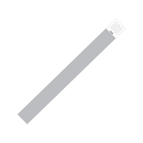 TY-BLANK-SIL - Zebra 1" x 10" Tyvek Alert Blank Wristband (Silver) (Case)