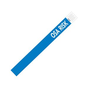 TY-OSARISK - Zebra 1" x 10" Tyvek Alert OSA Risk Wristband (Blue) (Case)