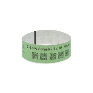 10012717-4K - Zebra 1" x 10" Z-Band Splash Wristband (Green) (Case)