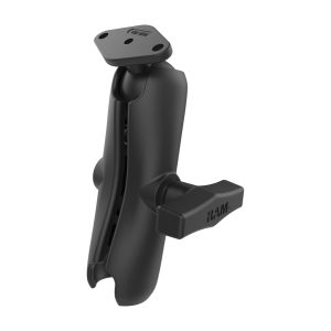 3PTY-RAM-103-238U - Zebra RAM Double Socket Arm with Diamond Plate